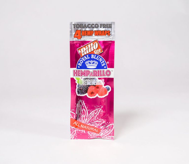 Royal Blunts: 'Rillo Size Hemp Wraps | BERRIES (Pack Of 4)
