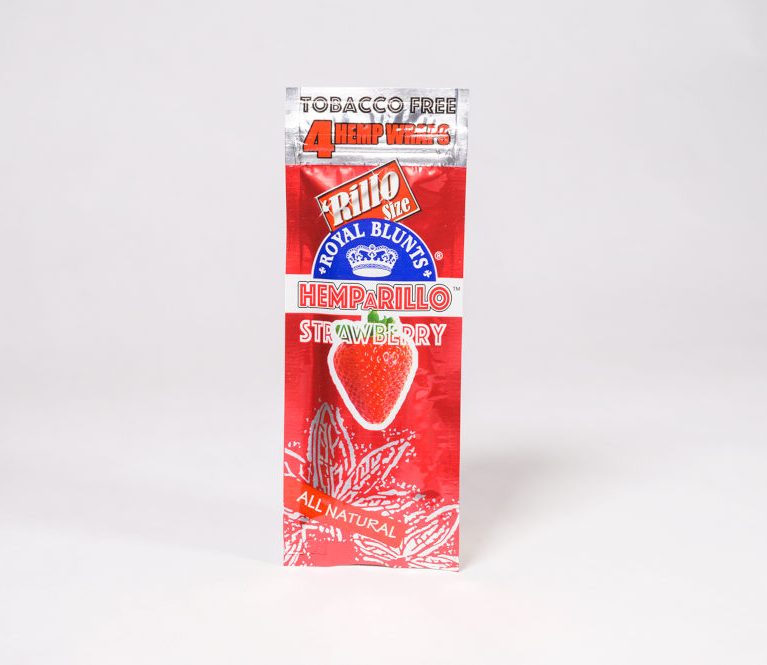Royal Blunts - 'Rillo Size Hemp Wraps STRAWBERRY (Pack Of 4)