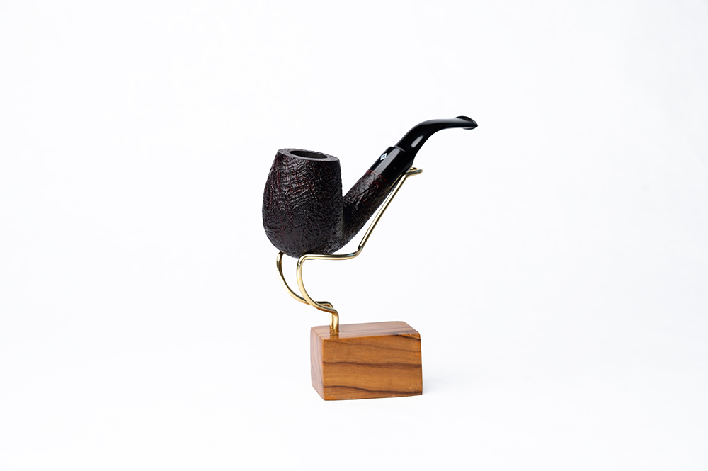 Parker - Ebony Bent Sandblast Pipe w/Saddlestem
