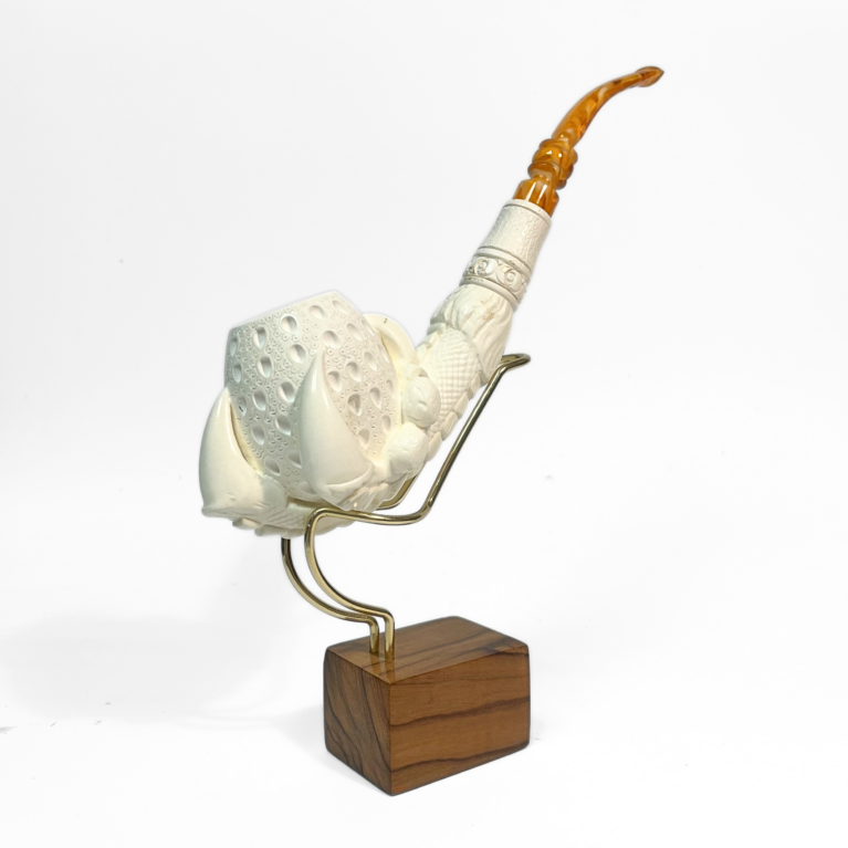Turkish Block Meerschaum - Extra Large Dragon's Claw Pipe
