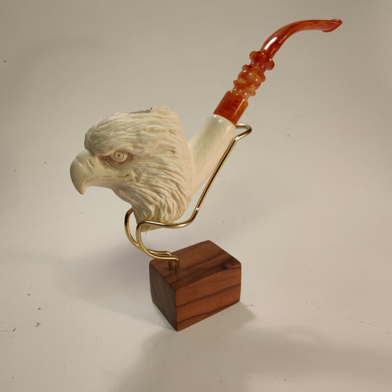 Turkish Block Meerschaum - Large Eagle Pipe
