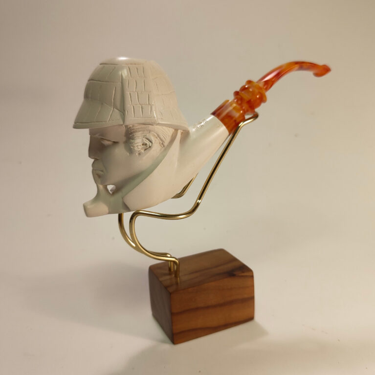 Turkish Block Meerschaum - Large Sherlock Holmes Pipe