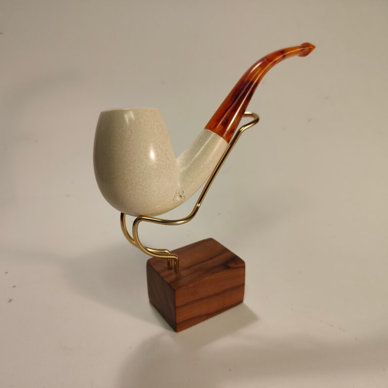 Turkish Block Meerschaum - Large Speckled Apple Pipe
