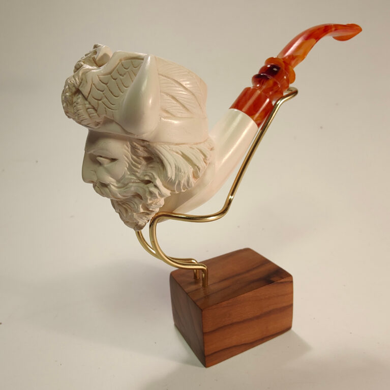 Turkish Block Meerschaum - Large Viking Pipe